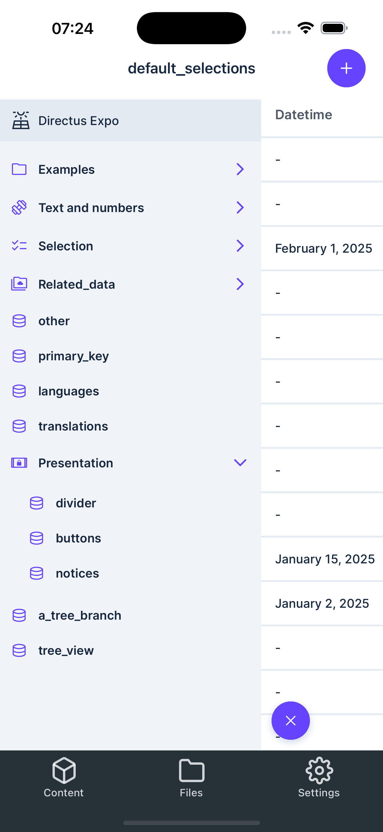 Collections layout