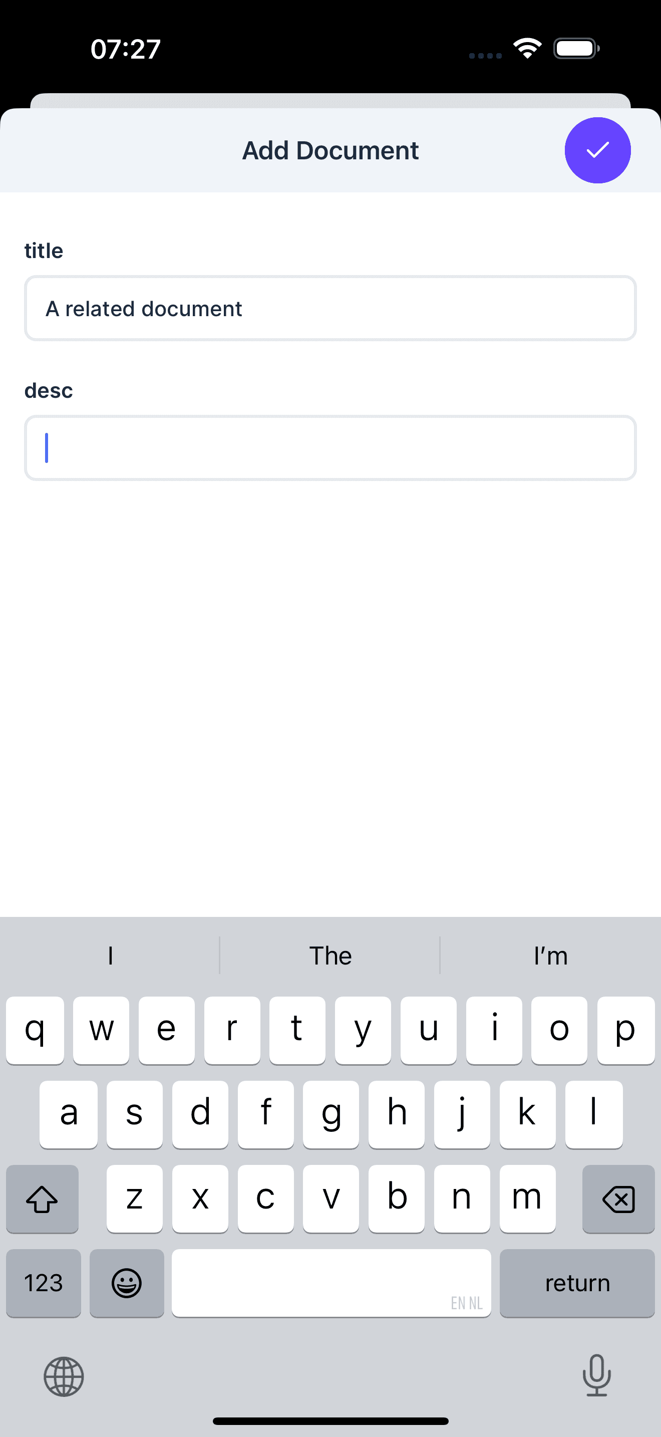 Modal window for related item editing